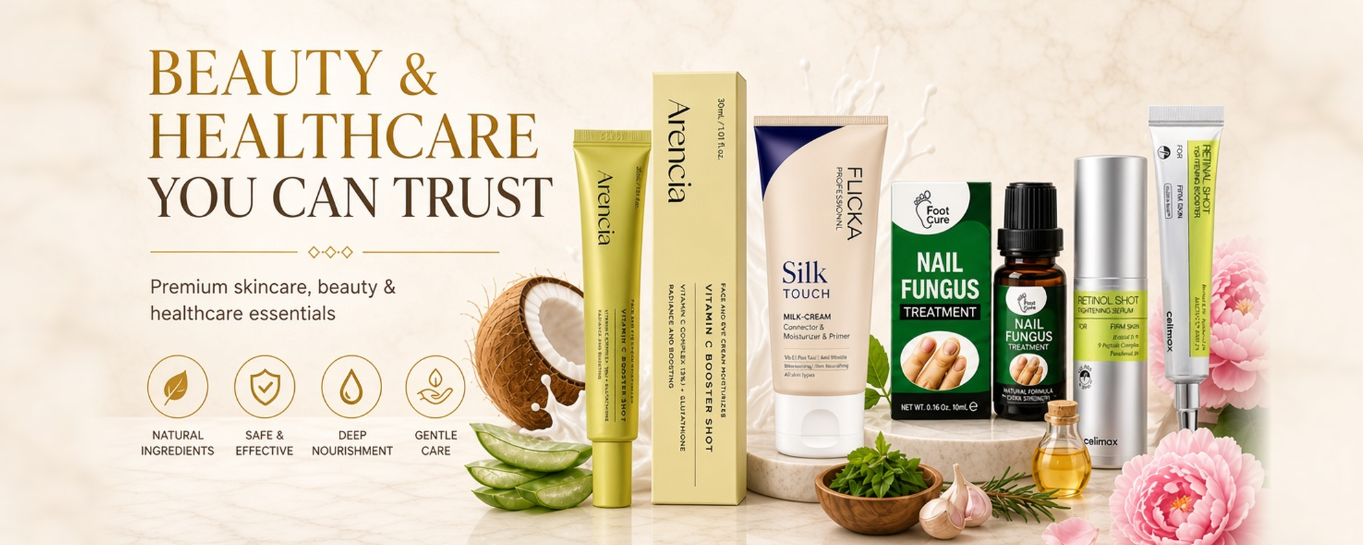 Beauty and healthcare banner